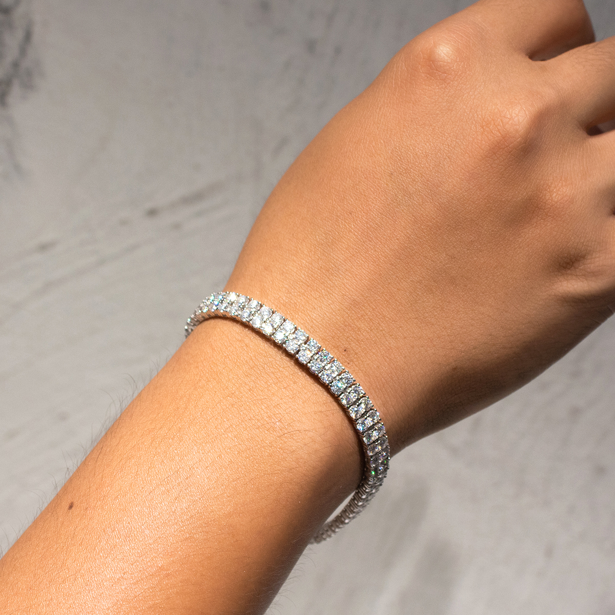 4mm Double Row Moissanite Tennis Bracelet