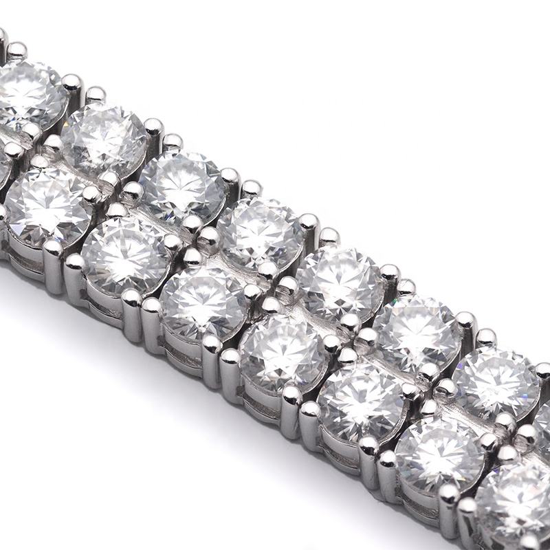 4mm Double Row Moissanite Tennis Bracelet