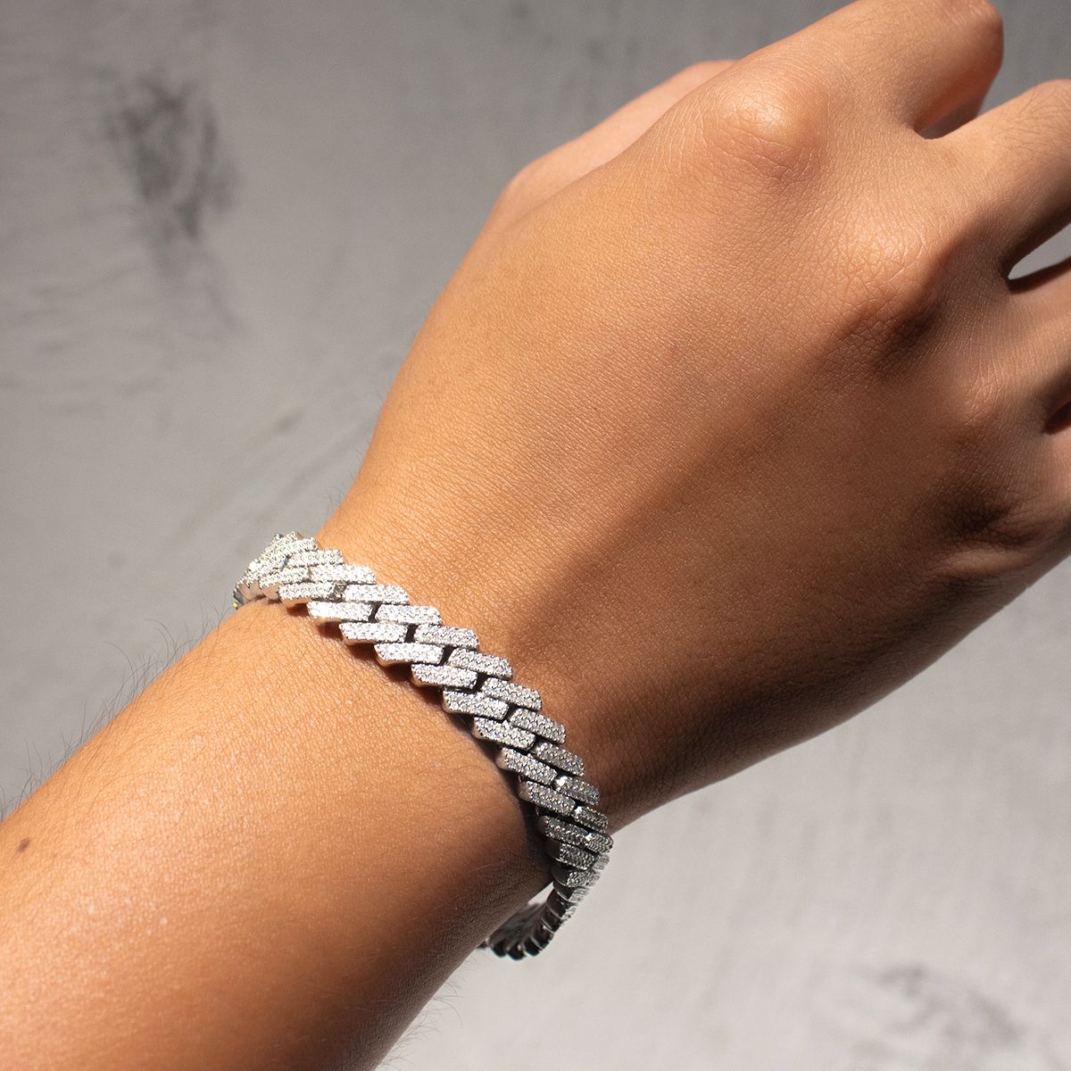 10mm 2 Rows Moissanite Cuban Bracelet