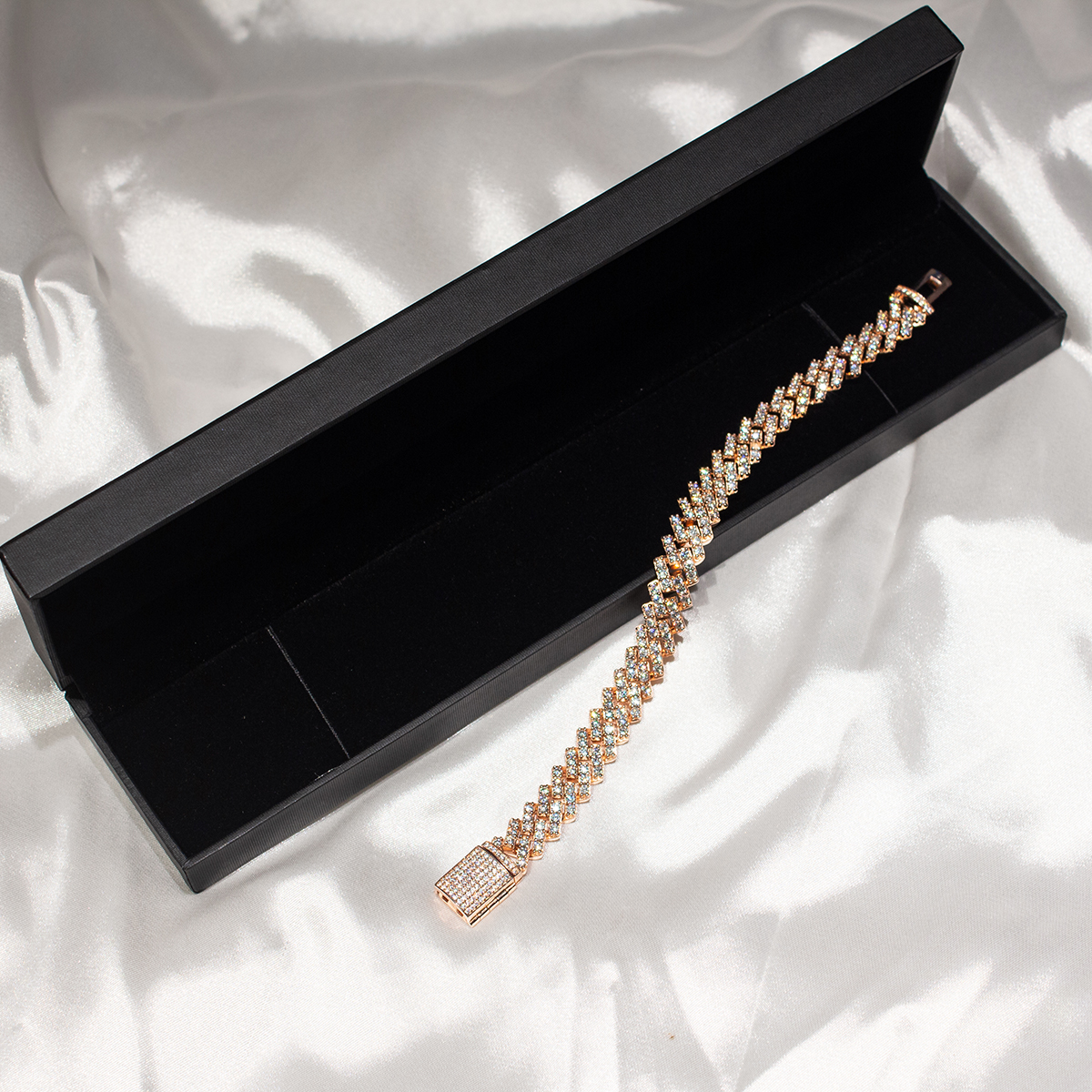 10mm Moissanite Cuban Bracelet