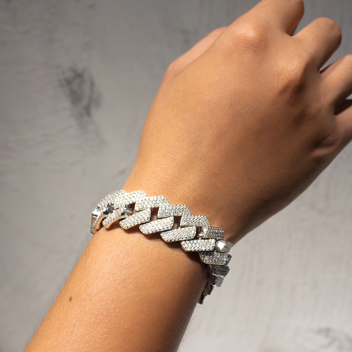 18mm 3Rows Moissanite Cuban Bracelet