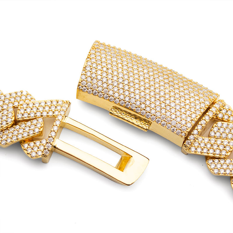 18mm 3Rows Moissanite Cuban Bracelet