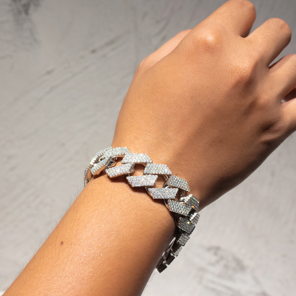 20mm 4Rows Moissanite Cuban Bracelet