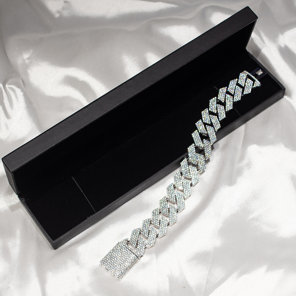 20mm 4Rows Moissanite Cuban Bracelet
