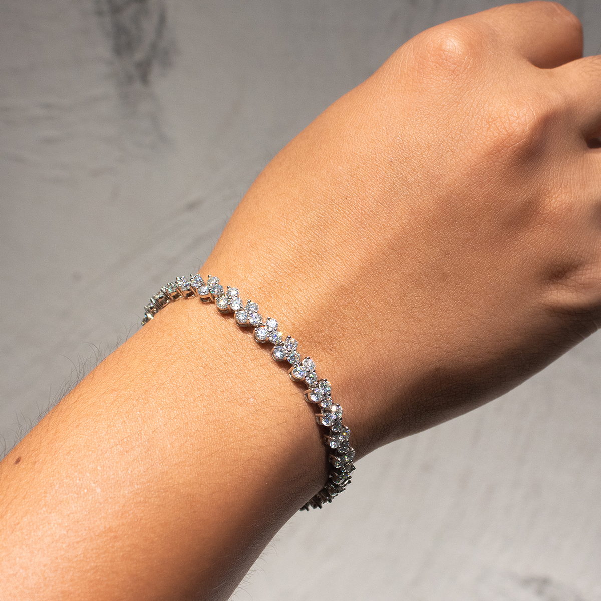 Heart Shape Moissanite Tennis Bracelet