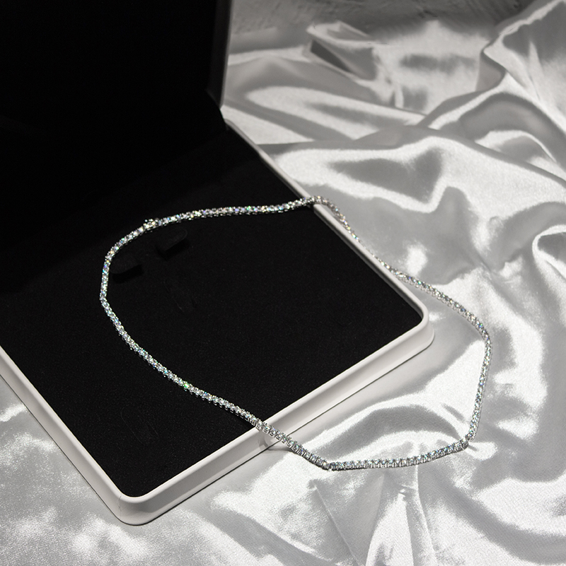 3mm Moissanite Tennis Chain Necklace