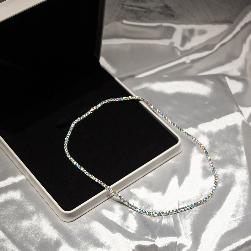 4mm Moissanite Tennis Chain Necklace