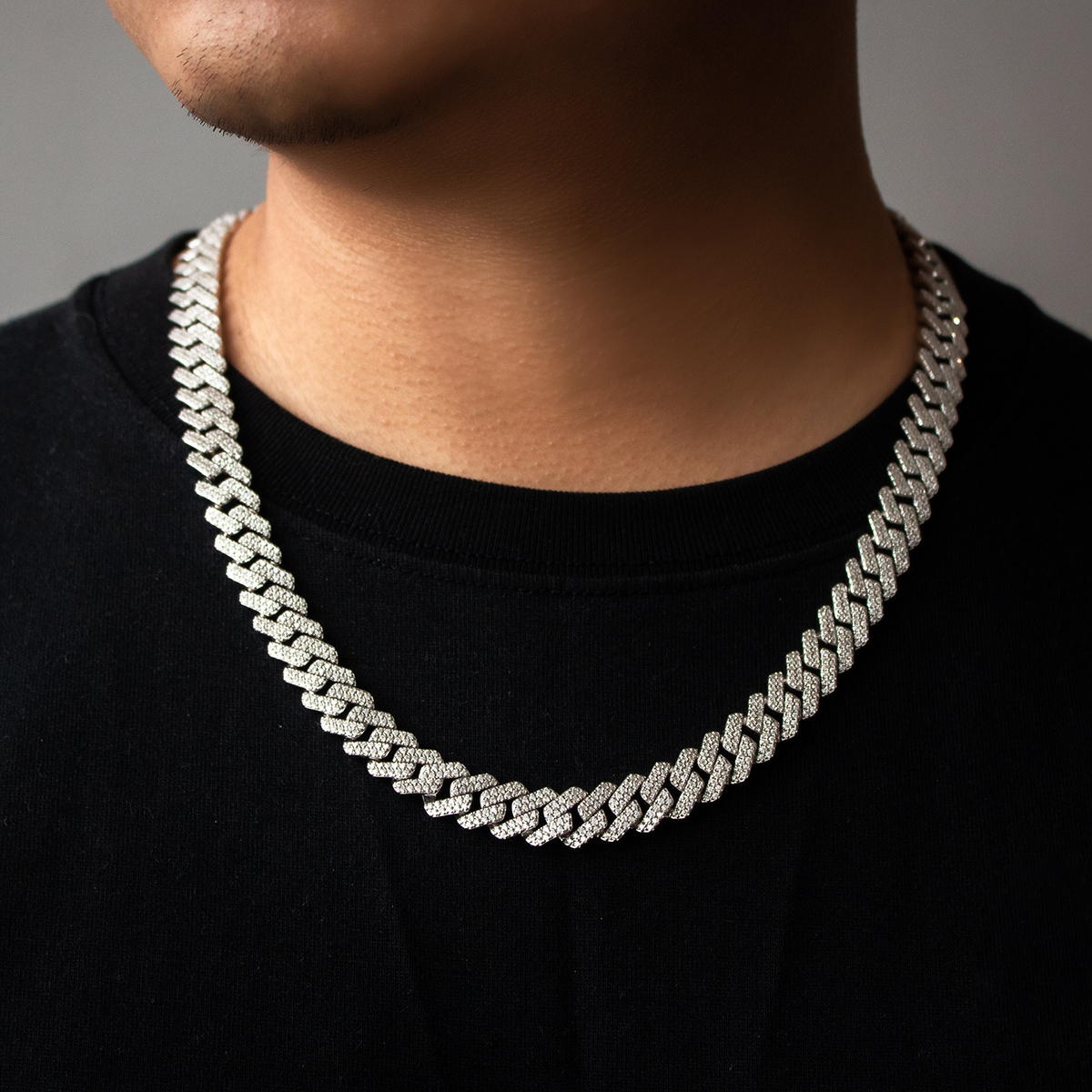 12mm 2Rows Cuban Chain Necklace