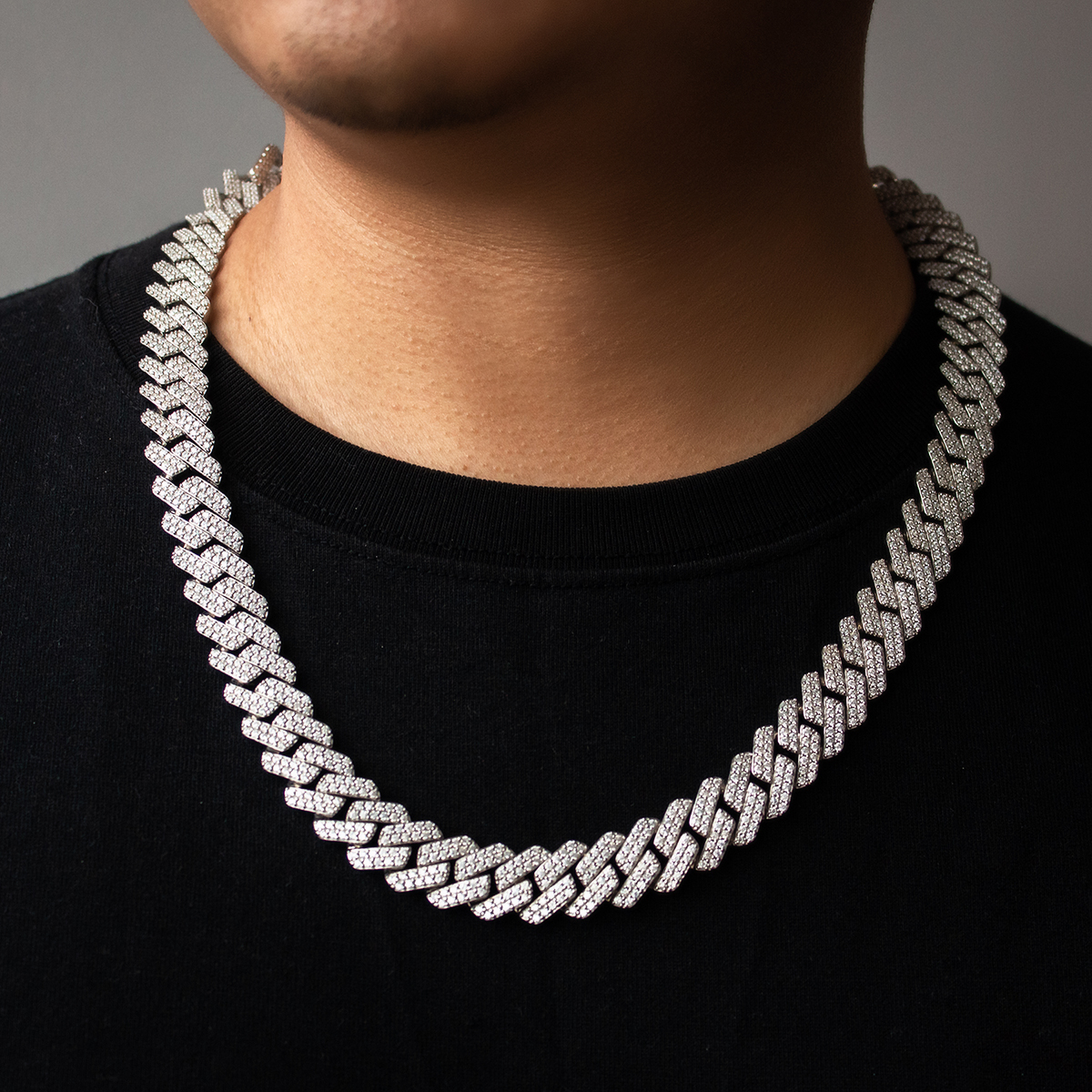 15mm 2Rows Cuban Chain Necklace