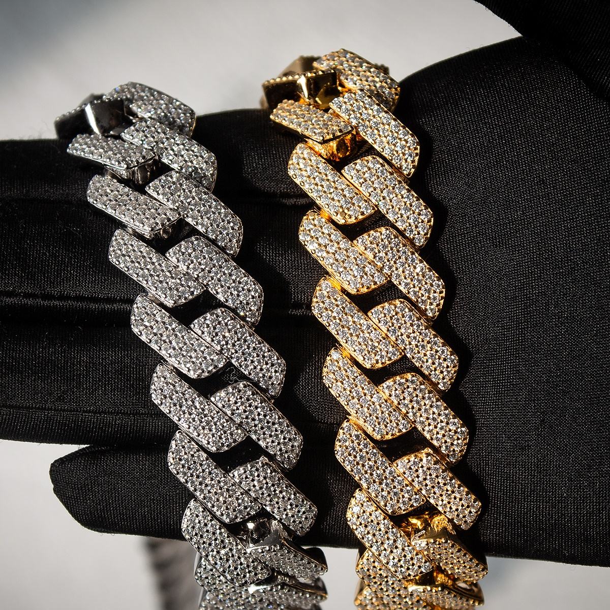15mm 2Rows Cuban Chain Necklace