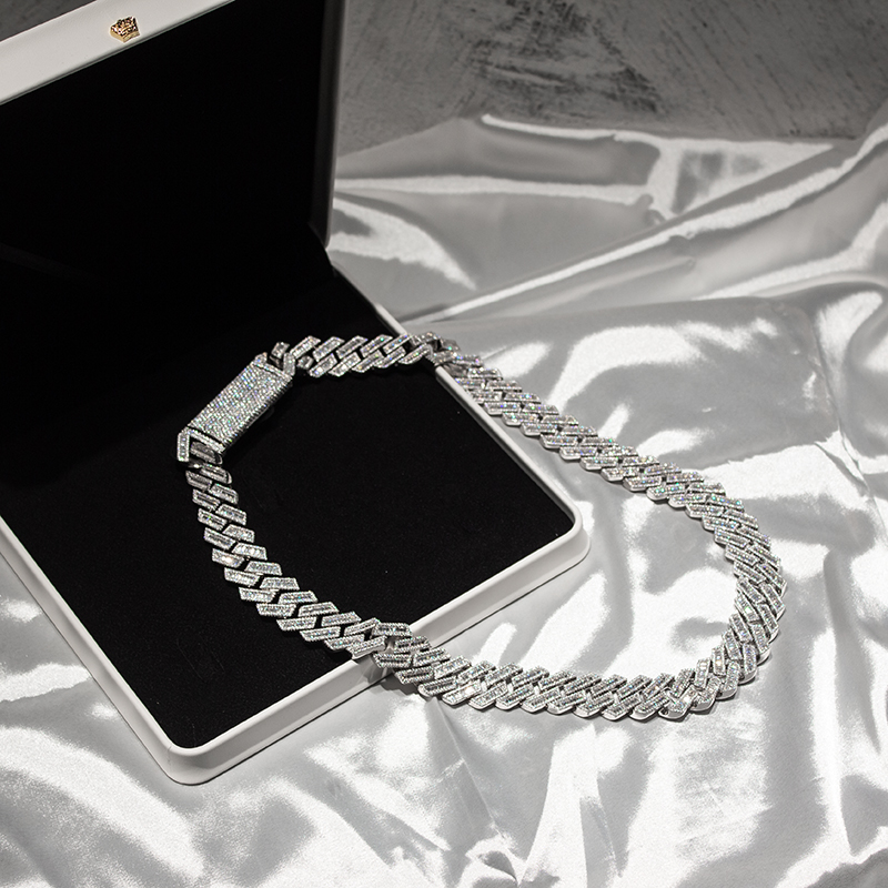 20mm Baguette Cuban Chain Necklace