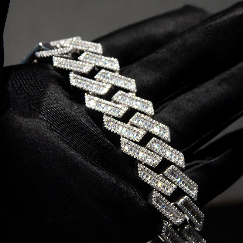 20mm Baguette Cuban Chain Necklace