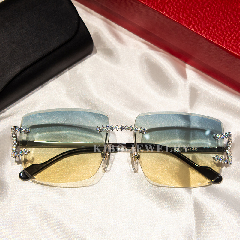 Custom Two Tone Moissanite Sunglasses