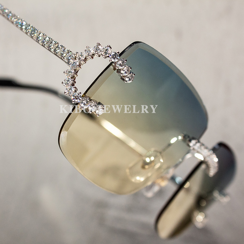 Custom Two Tone Moissanite Sunglasses