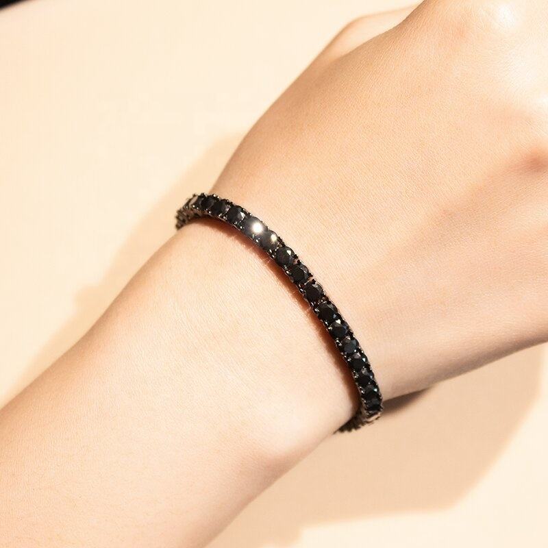 3MM Black Tennis Chain Bracelet