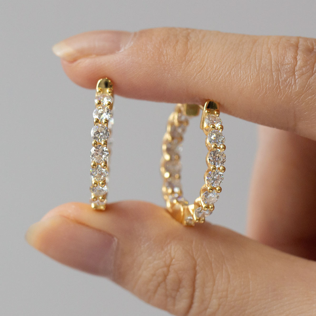 3mm Inside-Outside Hoop Earrings