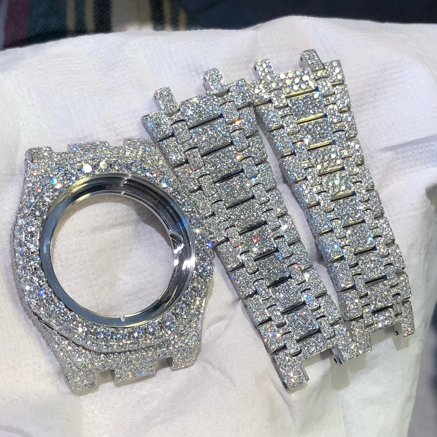 Iced Out Moissanite Diamonds Watch