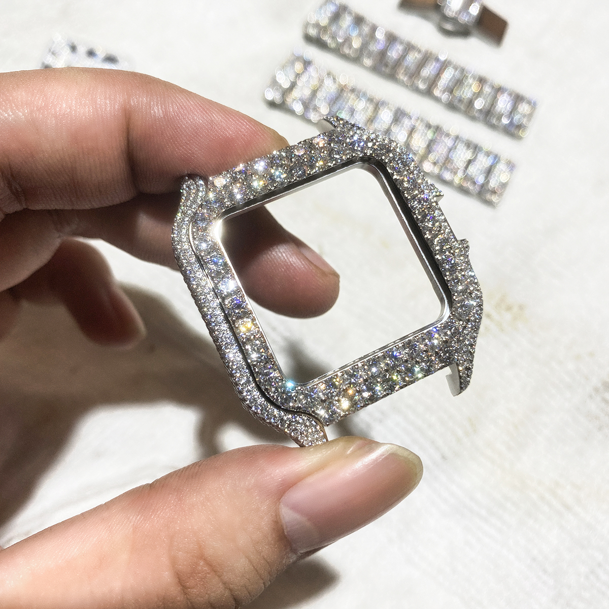 Stylish Custom Moissanite Watch