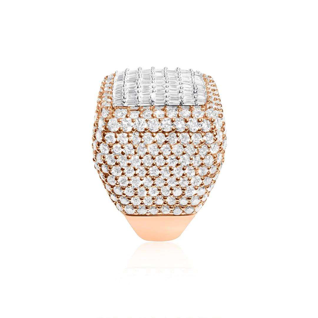 Baguette Moissanite Diamond Men's Ice Out Ring