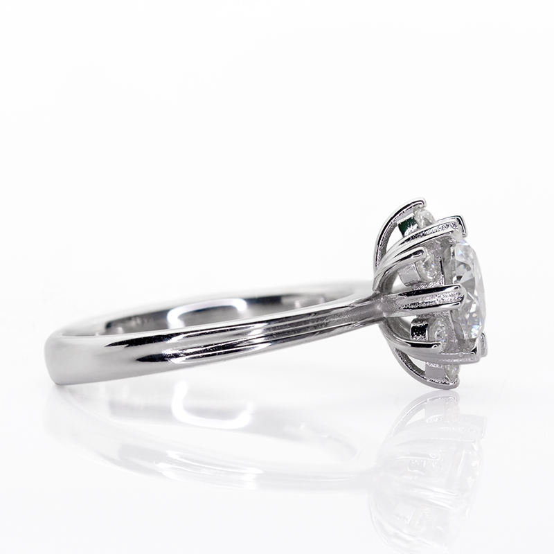 Snowflake Shape Moissanite Diamond Ring