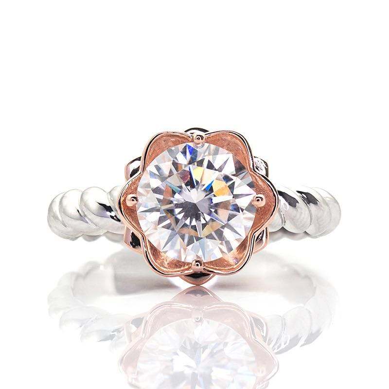 Moissanite Diamond Ring Engagement