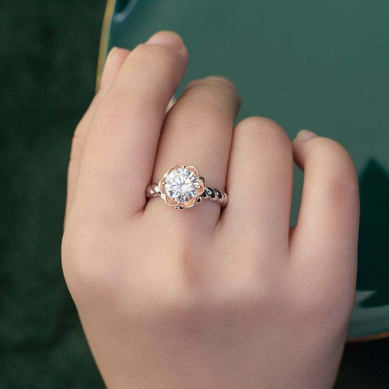 Moissanite Diamond Ring Engagement