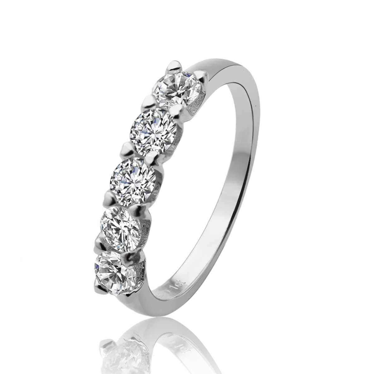 Rose Gold Engagement Moissanite Band Rings