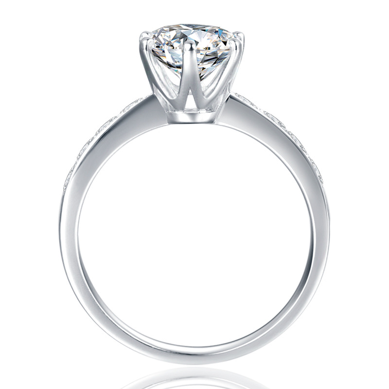 2Ct Six Prong Engagement Moissanite Rings