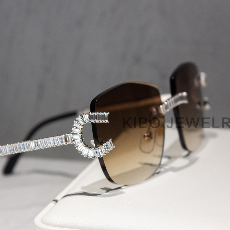 Custom Baguette Moissanite Sunglasses