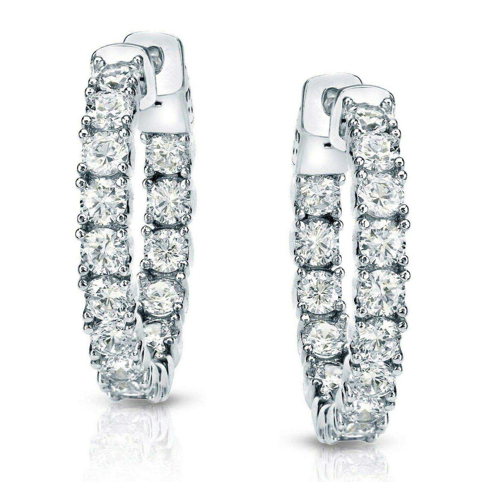 2Ct Hoop Moissanite Earrings