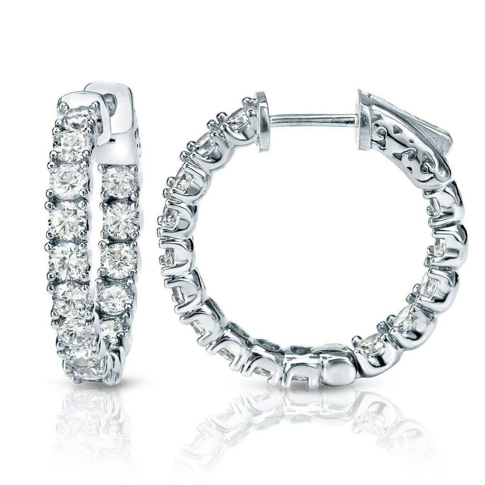 2Ct Hoop Moissanite Earrings