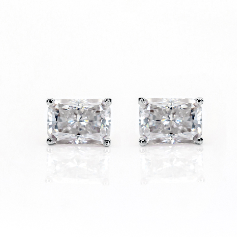 Trend 925 Silver Moissanite Stud Earrings