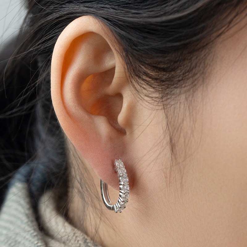Hoop Women's Moissanite Ear Cuffs