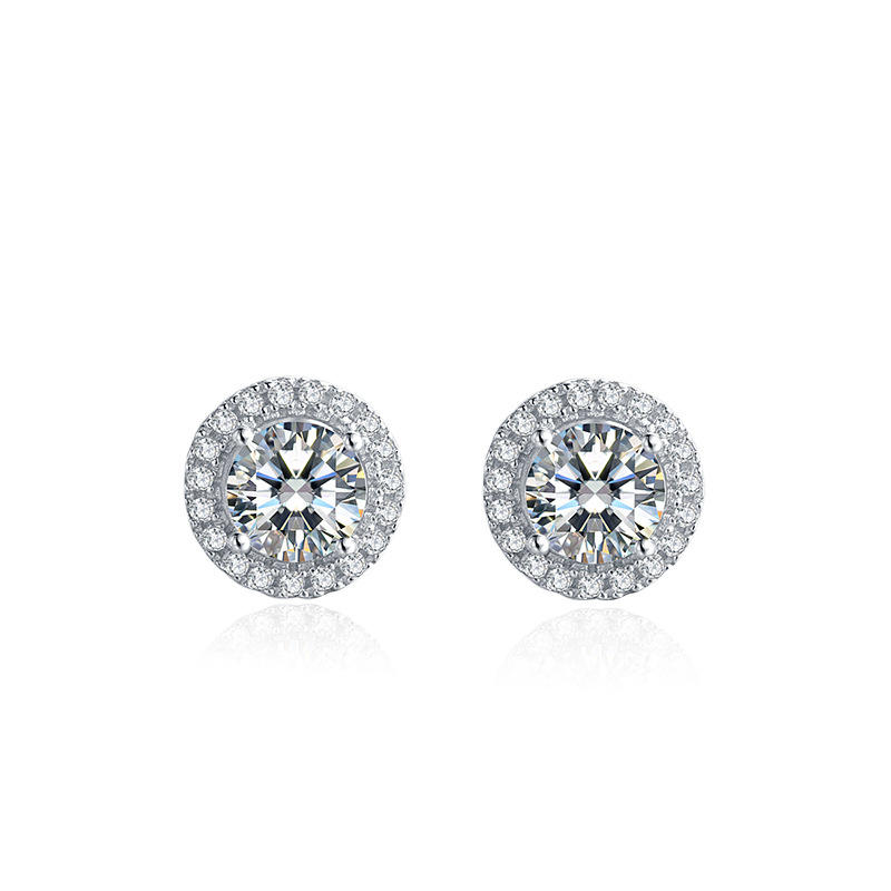 Moissanite Stud Earrings For Women