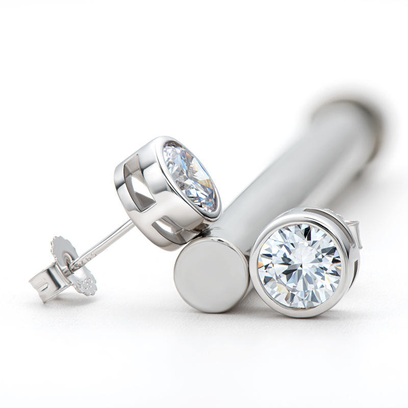 Moissanite Diamond Stud Earrings