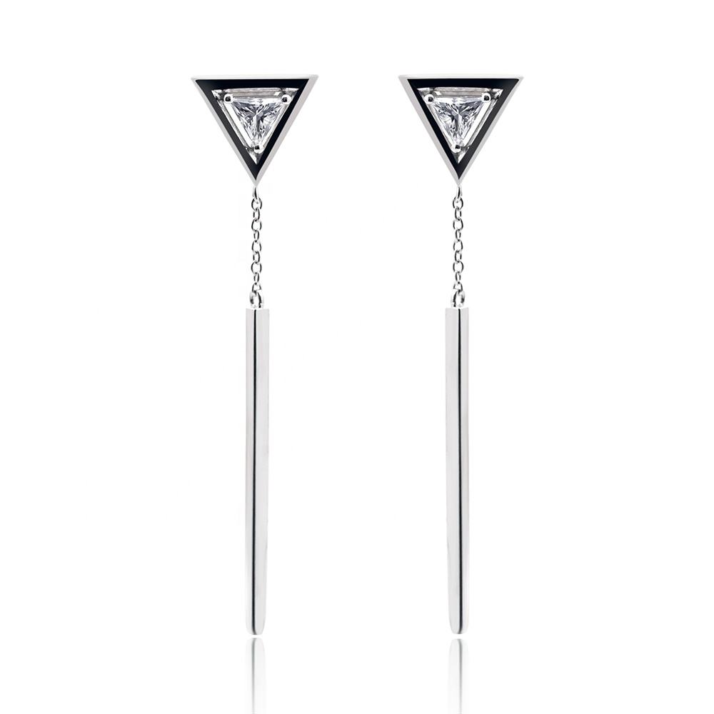 Moissanite Tassel Long Earrings