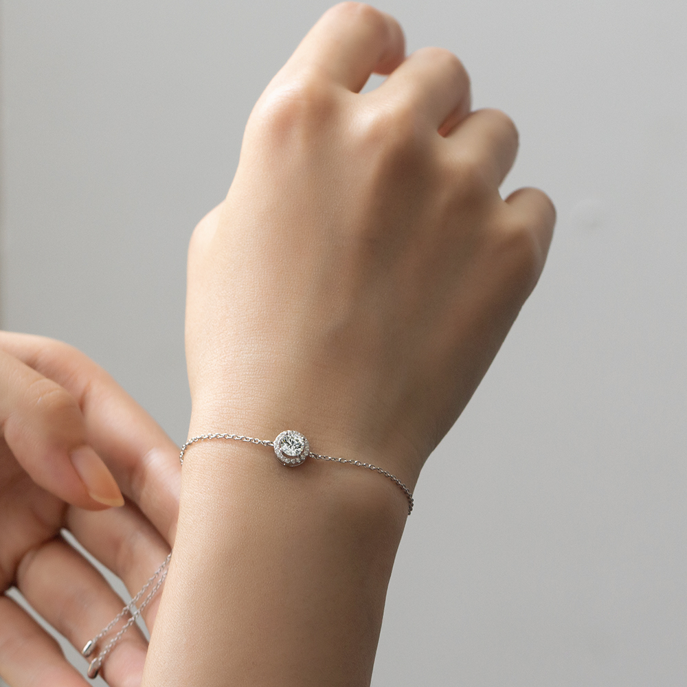 0.5ct adjustable Moissanite Women Bracelet