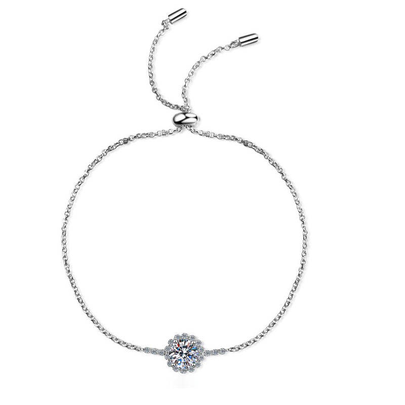 Round Moissanite Diamond Bracelet for Gifts