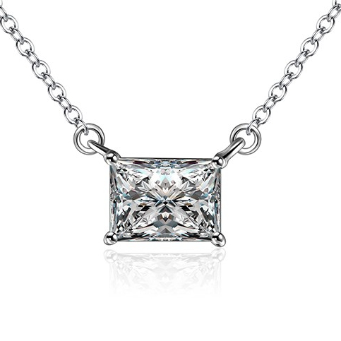 Pillow Cut Moissanite Diamond Necklace
