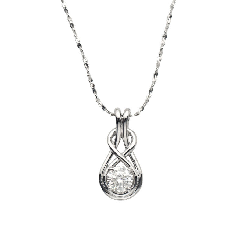 Round Moissanite Diamond Necklace