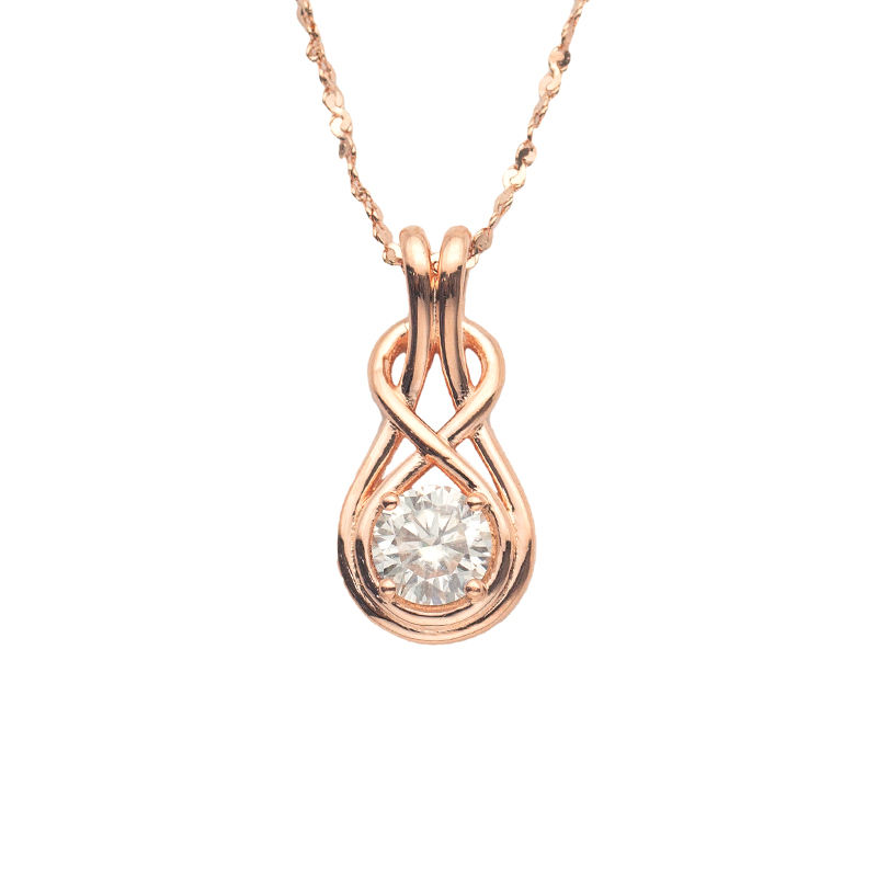 Round Moissanite Diamond Necklace