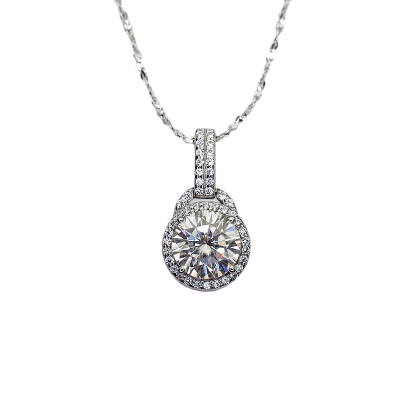 Custom Moissanite Diamond Necklace Pendant