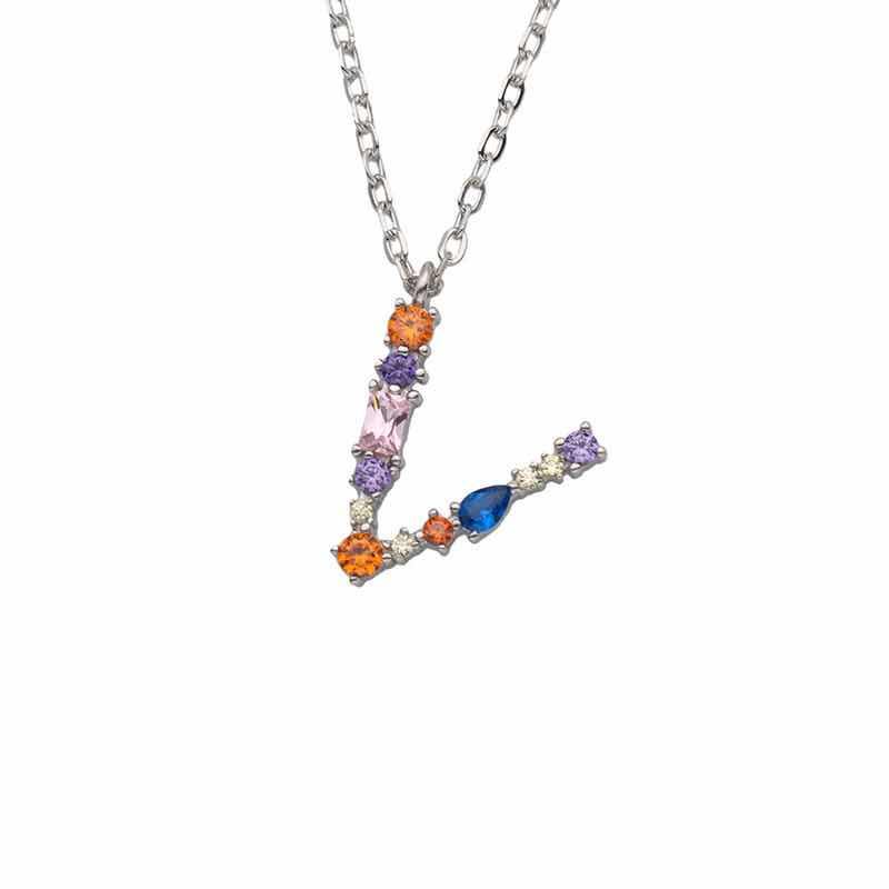 Custom Letter Colorful Necklace Bracklace