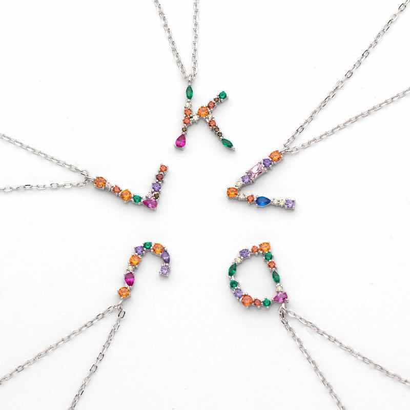 Custom Letter Colorful Necklace Bracklace