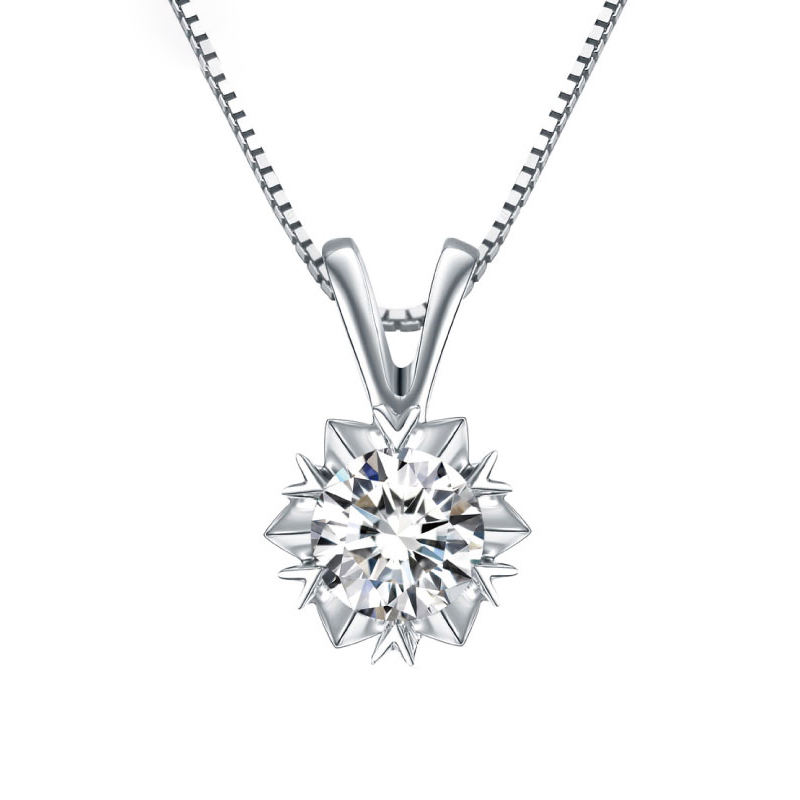 Snowflake Moissanite Diamond Pendant Jewelry