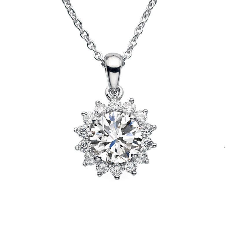 Women Moissanite Pendant Necklace