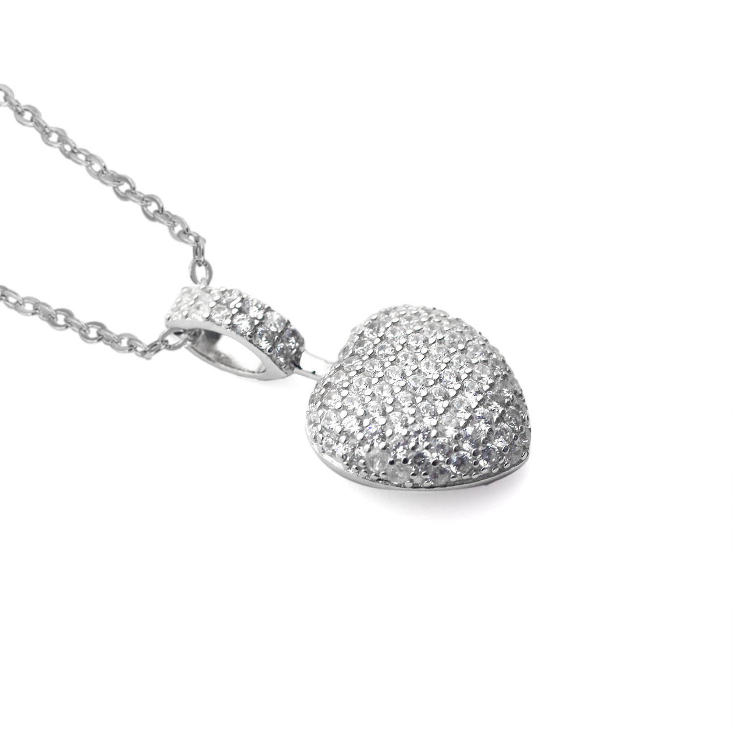Heart Shape Moissanite Pendants Necklace