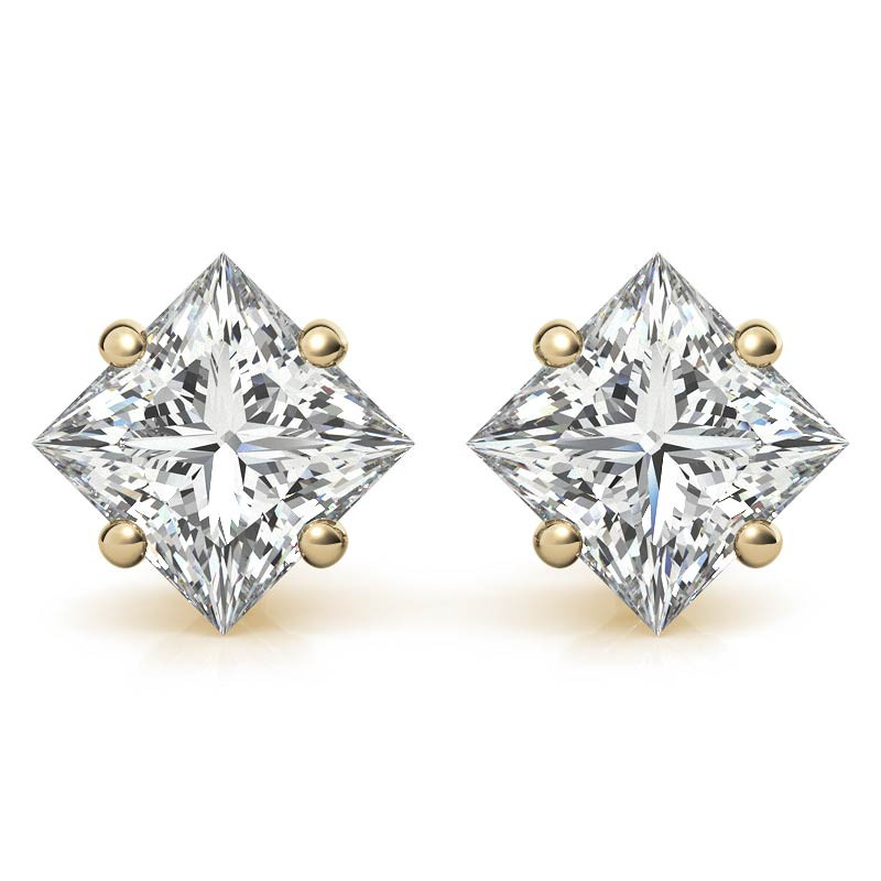 10k Gold Moissanite Stud Earring